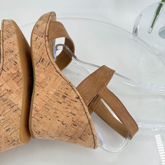Born Lenore Platform Wedge Sandals Womens Size 10 M Brown Leather Buckle Shoes - Picture 10 of 15